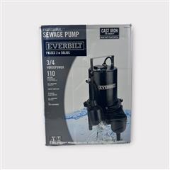 Everbilt 3/4 HP Sewage Ejector Pump, Black - ESE60W-HD
